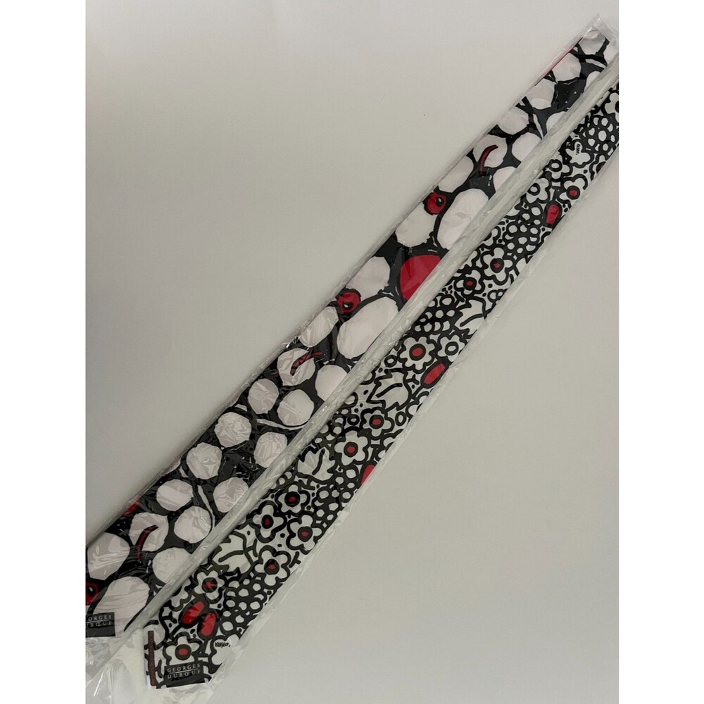 New Georges Dubceuf silk mens Neckties Beaujolais Nouveau Wine Black Red 2pc